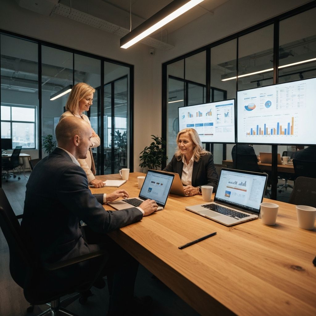 Green Bamboo Media team collaborating in a modern office